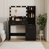Newly designed smart mirror table with drawers and storage cabinet, table with W1320P147404
