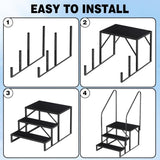 ZUN Swimming Pool Ladder Above Ground, RV Steps with Handrail, Heavy Duty Pool Step Hot Tub Steps, 660 26229620