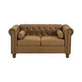 Classic Traditional Living Room Upholstered Sofa with high-tech Surface/ Chesterfield Tufted W1708141948