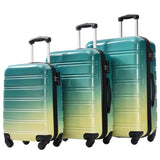 Hardshell Luggage Sets 3 Piece Gradient Color Expandable Suitcase with Spinner Wheels and TSA Lock 35164196