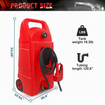 ZUN 15 Gallon Gas Caddy With Wheels, Fuel Transfer Tank Gasoline Diesel Can,Fuel Storage Tank For 53521178