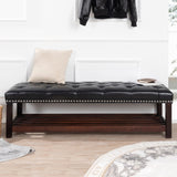 Wooden Base Upholstered Bench for Bedroom for Entryway W68053160