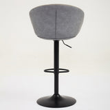 ZUN Adjustable Swivel Bar Stools, Mid-Century Modern PU Leather Upholstered Counter Height Bar Stool, W1143P173512