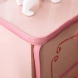 Wooden 2 Drawers Nightstand in Pink Finish B016P252817
