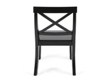 Roshan Farmhouse Acacia Wood Dining Chairs, Black 62888.00BLK