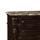 Formal Traditional 1pc Nightstand Only Brown Cherry Solid wood 3-Drawers Bedroom Furniture Genuine B011P251255