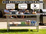 Stainless Steel Table 24 x 48Inch Stainless Steel Prep Table, Commercial Kitchen Metal Table for 79688444