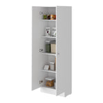 ZUN Buxton Rectangle 2-Door Storage Tall Cabinet White B06280488