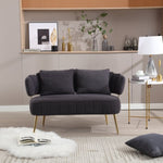 ZUN COOLMORE Polyester Accent sofa Modern Upholstered Armsofa Tufted Sofa with Metal Frame, Single W1539140090