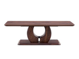 Modern Minimalist Walnut Dark Brown Texture Sticker-Patterned MDF Rectangular Coffee Table. Add a W1151P230544