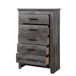 ZUN Rustic Grey Oak 5-drawer Chest B062P181348