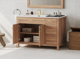 36" Wood Bathroom Vanity with Solid Wood Frame, 2 Soft Close Doors, 3 Soft Close Drawers, Adjustable N729P204176N