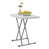 76*50*70.5cm Liftable Garden Plastic Table White 57303780