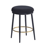 ZUN 24.75'' Modern Counter Stools Set of 2,Black Counter Stools with iron Frame,Sponge N780P189729B