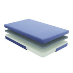 ZUN 7inch Twin and Pillow Set Breathable Fabric Gel-Infused Memory Foam, Blue, B011P213349