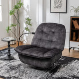 Black recliner, reclining lazy chair, mobile phone holder, large and comfortable reading chair, W1170P183227