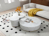 15.75inch Round Sidetable for Living Room Fully Assembled White W876106488