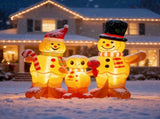 6.3FT Lighted Christmas Inflatable Decoration, Inflatable Gingerbread Man Family, Funny Blow Up Yard 50662914