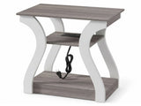 End Tables with Charging Station, 3-Tier Nightstand featuring USB, Type-C & Power Outlets, Black 32612293