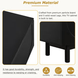 ON-TREND Graceful TV Stand Arch Cabinets for TVs Up to 78'', Minimalist Entertainment Center WF325999AAB