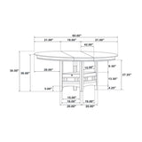 Oval 60-inch Extension Leaf Dining Table, Medium Grey B016P369261