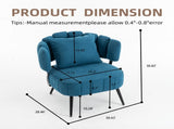 Decorative armchair with a spring seat cushion and slipcover, Chenille living room tub chair, W5188P462024