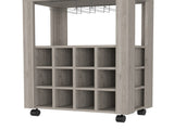DEPOT E-SHOP Margh Bar Cart Drawer, Light Gray B097133242
