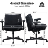 Cross-Legged Friendly Office Chair with Criss Cross Frame, Rolling Casters & Fold-Down Arms, 85266268
