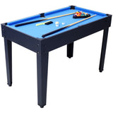 ZUN 5-in-1 Multi-Game Table - Billiards, Push Hockey, Foosball, Ping Pong, and Basketball black/blue 86399614