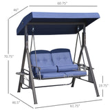 ZUN 2 seats Outdoor Patio Swing Chair （ Prohibited by WalMart ） 61467757