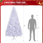 ZUN 8 FT Pre-lit Artificial Christmas Tree, Hinged Xmas Pine Tree with 1500 Branch Tips, 500 Lights and 28821149