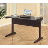 ZUN Writing Desk, Home Office I-Shaped Legs Desk in Red Cocoa B107130791