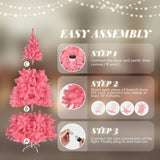 6ft 250 Lights PVC Material 900 Branches Automatic Tree Structure Warm White Two-Color 8 Modes With 34718426