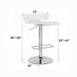 Adjustable Height Bar Stool Swivel Seat Acrylic Clear and Chrome Finish Modern Kitchen Furniture 1pc B2741P326196