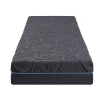 ZUN 8" Twin Size Bed Mattress Gel-Infused Memory Foam Hybrid Mattress, Dark Gray, Mattress in a Box, B011P213342