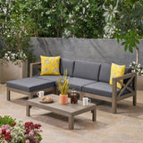 ALCOVE LSHAPE SOFA SET, DARK GREY 63714.00GDGRY