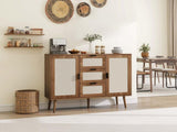 ZUN 2 Door 3 Drawer Cabinet, Accent Storage Cabinet, Suitable for Living Room, Bedroom, Dining Room, W688137477