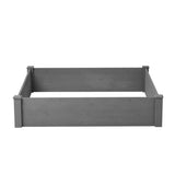 Raised Garden Bed 48x48x10'', Outdoor Wood Planter Box Over Floor, Tool-Free Assembly 57685134