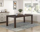 ZUN Dark Brown Finish Dining Table Wooden Frame Modern Dining Kitchen Furniture 1pc B011P257326