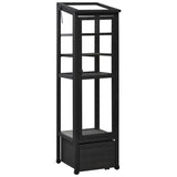 TOPMAX 62.4inch Height Wood Garden Greenhouse Balcony Portable Mini Cold Frame with Movable Storage 40574582