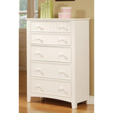 ZUN Contemporary White 1pc Chest of Drawers Plywood Pine Veneer Bedroom Furniture HS00F4239-ID-AHD