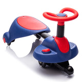 ZUN 6V Kids Ride On Electric Wiggle Car,Flashing & Shock absorbing PU Wheels For Effective Floor W1578P213378