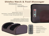 Multi-Functional Full Body Massage Mat with Flannel/PU Leather Surface, Shiatsu Neck Foot Massagers, 88731027