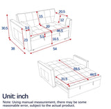 Sleeper Sofa, Convertible Sofa, Recliner, Bed, 3-in-1, 3-Position Adjustable Backrest, 2-Seater W1853126218