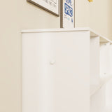 Toy Storage Organizer with 2 Movable Drawers, Multi-Functional 7 Shelf Kids Bookcase with 2 Hooks, W282P196031