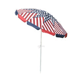 ZUN 7 ft Beach Umbrella with UV Protection - UV40+ silver-coated polyester - American Flag Design 92287581