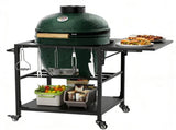 Outdoor Grill Table for Big Green Egg Style BBQ, Heavy Duty Metal Cart Prep Table with Wheels, 09927084