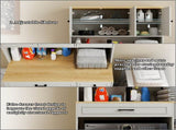 Over the Washer, Dryer and Robot Vacuum Storage Cabinet suitable for Compact Washing Machines, W1120P338184