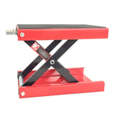 ZUN 1100lbs Steel Adjustable Scissor Lift for Motorcycles Red 57475612