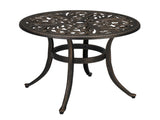 23.6inch Phoenix Table Round Garden Cast Aluminum Table Bronze 25551871